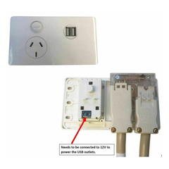 CMS 500-04402 Single Power Outlet with Dual USB