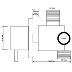 Topargee SKC002 Showermiser Chrome In-Wall (No Mixer)