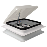 Coast RV 650-00474 14x14 White Wind-up Roof Vent With 12V Fan