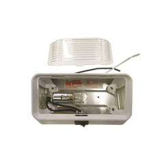 Bargman 3078517 12V White Base Clear Lens Porch Light
