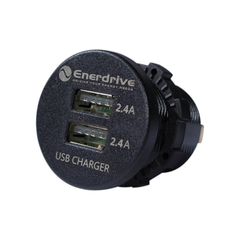 Enerdrive EA-USB-03 Dual USB-A LED Round Socket