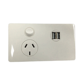CMS 500-04402 Single Power Outlet with Dual USB