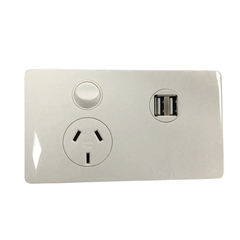 CMS 500-04402 Single Power Outlet with Dual USB