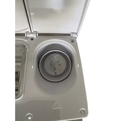 CMS White 15A Single Power Inlet with RCD Switch