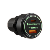 Enerdrive EA-USB-05 USB-A and USB-C LED Round Socket