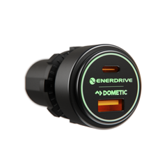 Enerdrive EA-USB-05 USB-A and USB-C LED Round Socket