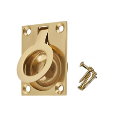 Camec Flush Brass Pull Ring (40x50)