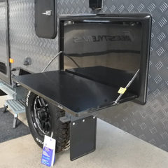 Ranger RV Black Picnic Table with LED Light - Smooth Finish