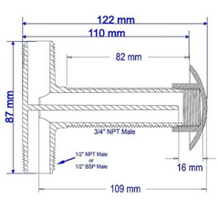 Topargee SKC002 Showermiser Chrome In-Wall (No Mixer)