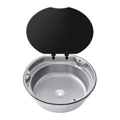 Thetford SBL3013Z Round Bowl Sink with Glass Lid
