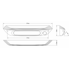 Transeng TRA-LEDAW287W-DIM Dimmable White 287mm Dual 12V Awning Light with Switch