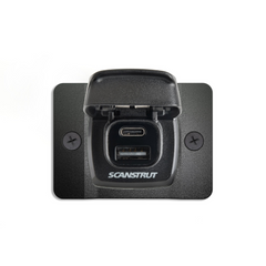 Scanstrut SC-USB-F2 Flip Pro Fast Charge Dual USB Socket with Front Fit Bezel