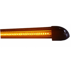 Qual Elec 58-354B-90WA Exterior 350mm Black Awning Strip Light with Anti Insect Amber LED’s