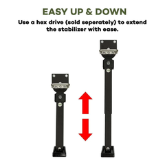 Iluma 520mm Black Drop Down Stabiliser Leg