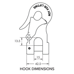 Mawby Hook 13MM Trailer Safety Chain Coupling 3.5T