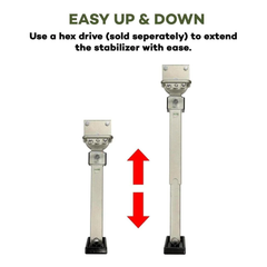 Iluma 720mm Zinc Drop Down Stabiliser Leg
