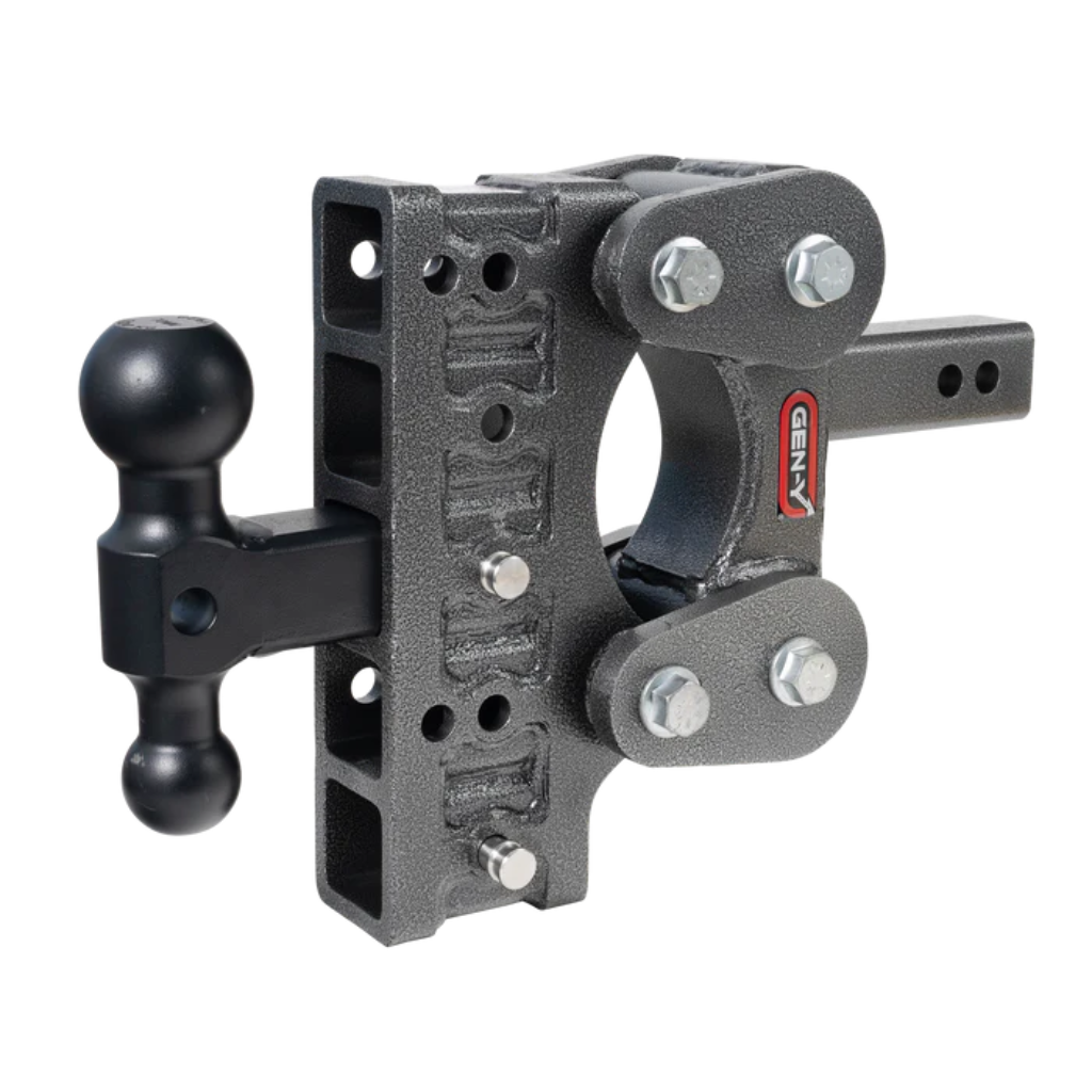 Gen-Y Hitch GHM-1015-A57 2" Shank, 7.5" Drop, 4,500 KG Torsion-Flex Hitch & Versa-Ball (50 MM & 70 MM)