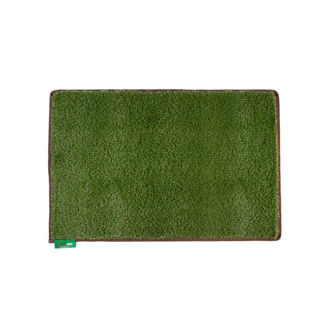 Muk Mat Green Large 60 x 90cm Brown Trim