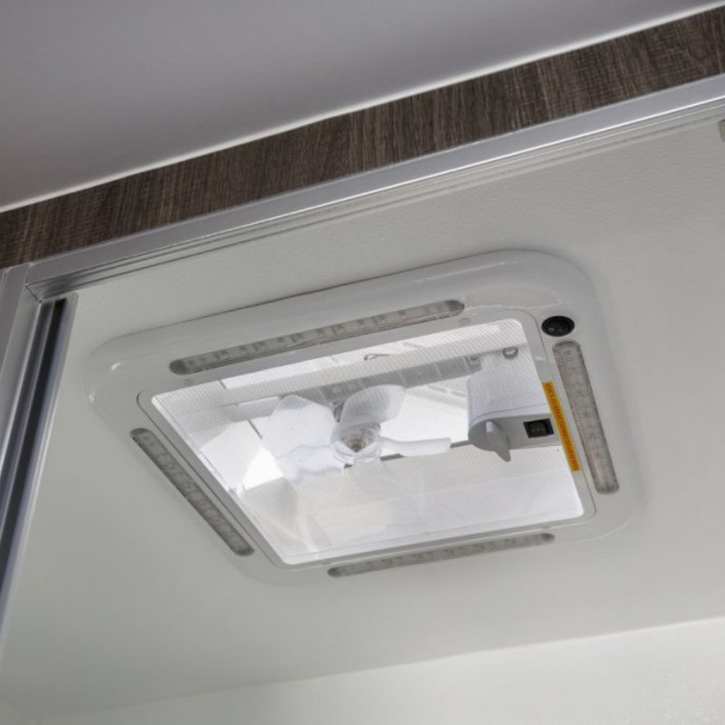 Ranger RV 12V Shower Hatch with LED Lights