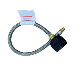 LCCFP141450F Type F LCC27 x 1/4" Inv. Flare Flexible Handwheel Pigtail (450mm) - Suits Twin Cylinders