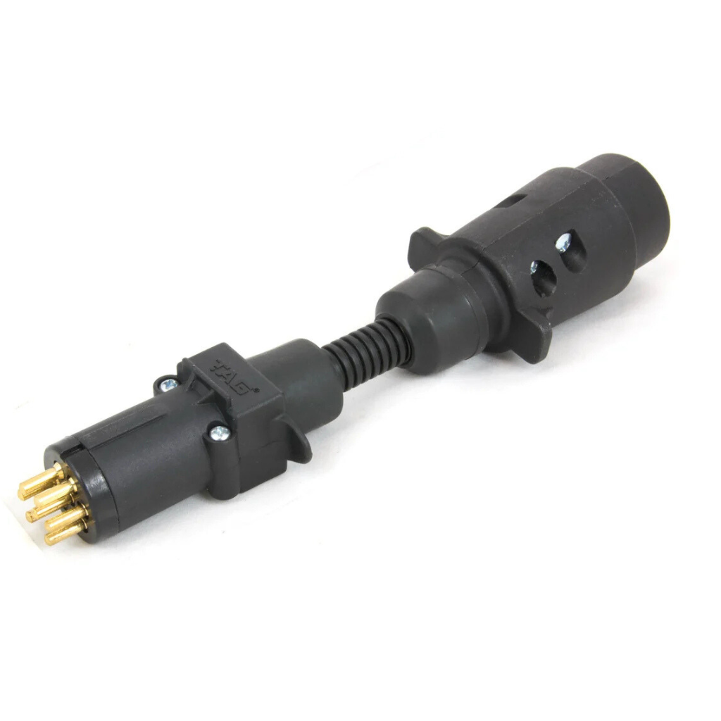 TAG 7 Pin Large Round Plug to 7 Pin Small Round Socket