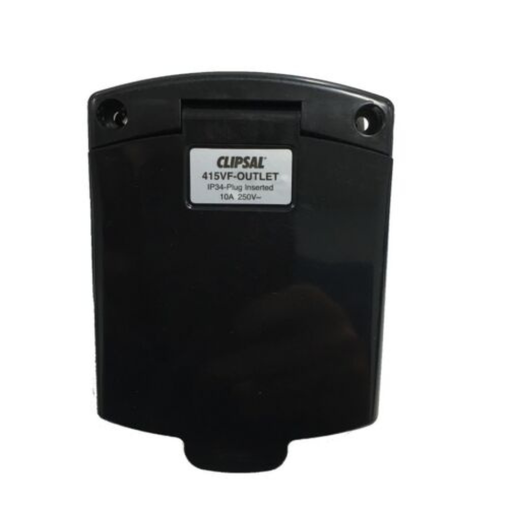 Clipsal Black 10A Modern Style Outlet