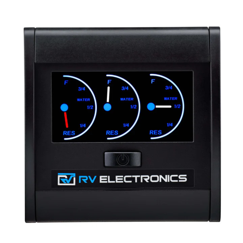 RV Electronics Black Standard LCD Triple Water Gauge
