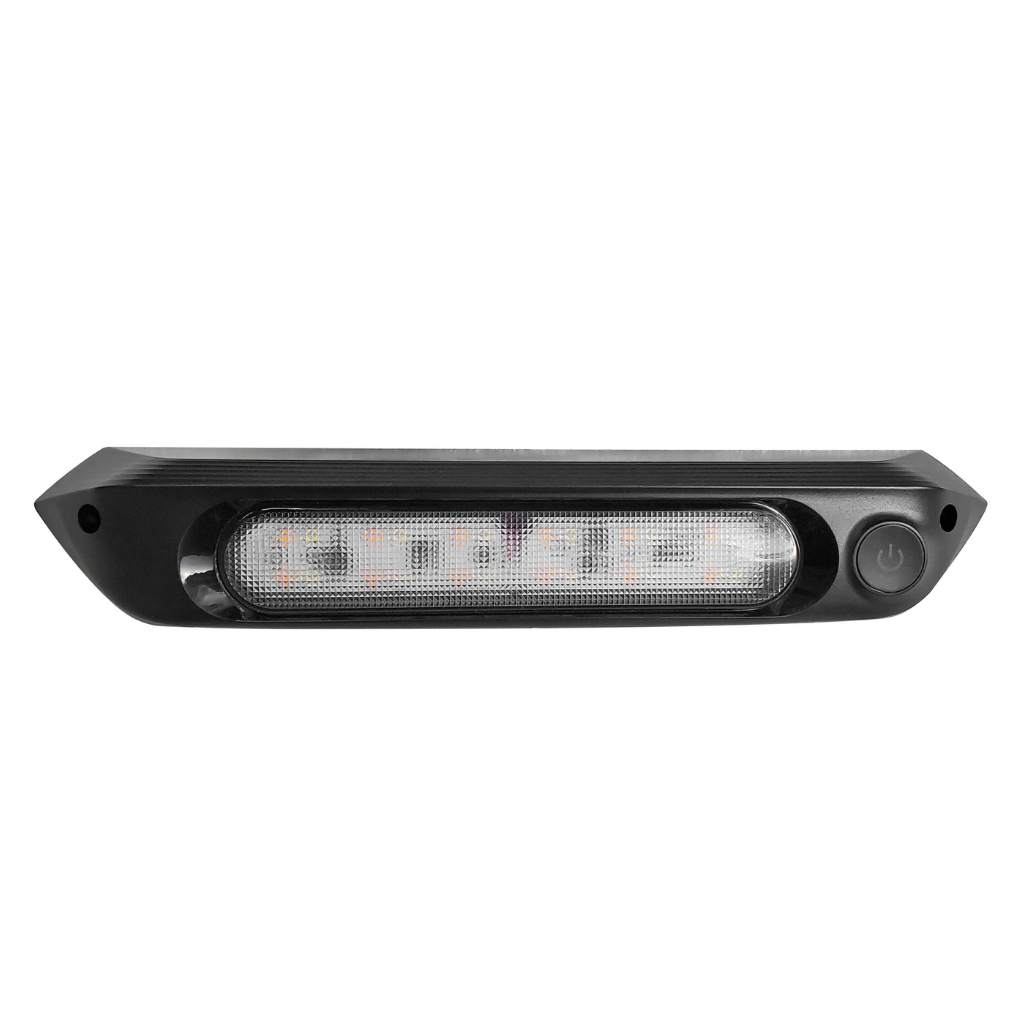 Transeng TRA-LEDAW287B-DIM Dimmable Black 287mm Dual 12V Awning Light with Switch
