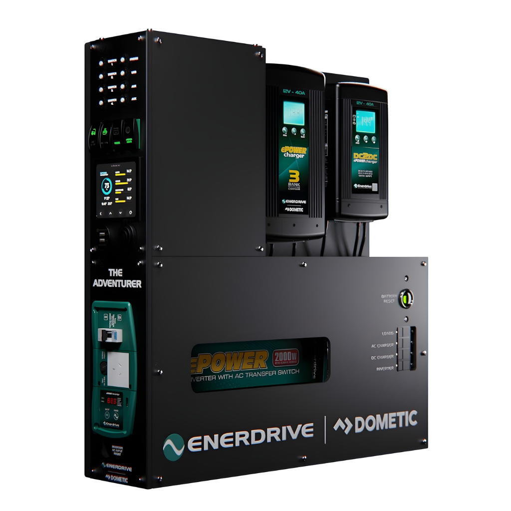 Enerdrive Adventurer Power System with Simarine Battery Monitor (Left)