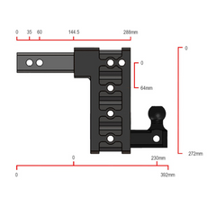 Gen-Y Hitch GHM-304-AT 2” Shank, 7.5” Drop, 4,500 KG Hitch & Australian Tongue