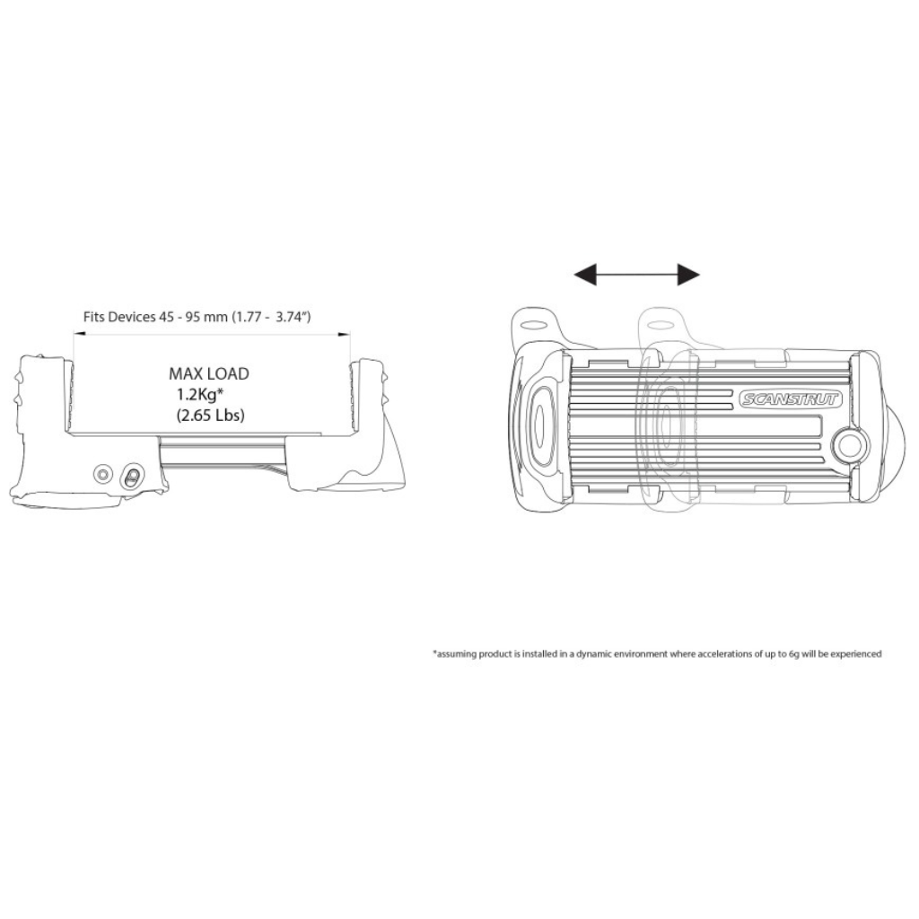 SCANSTRUT RL-509 Rokk Mini Phone Clamp