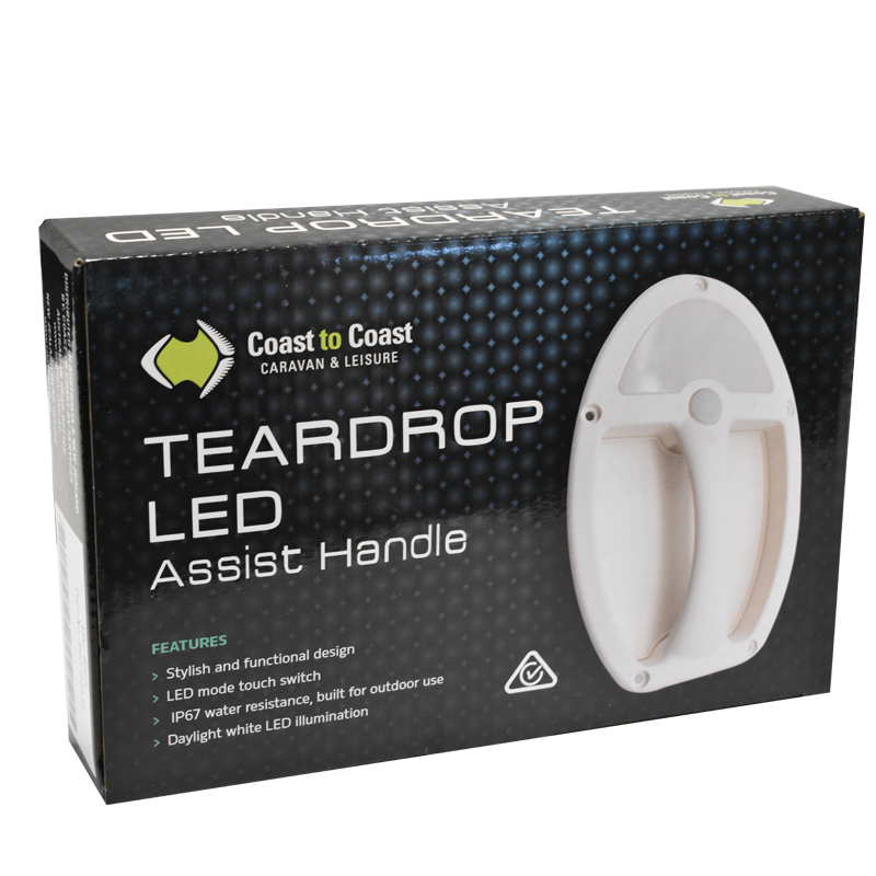 Coast RV 500-01072 White Teardrop LED Handle