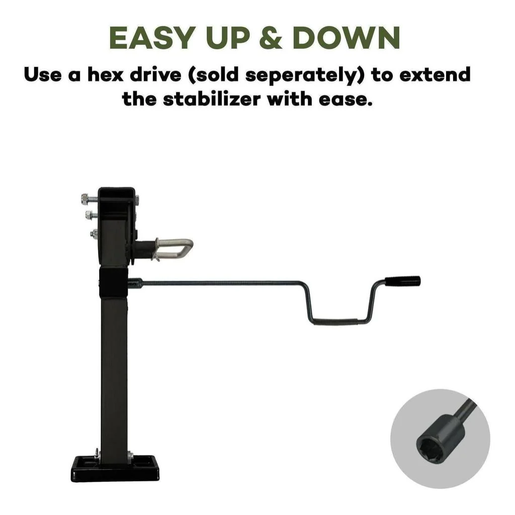 Iluma 520mm Black Drop Down Stabiliser Leg