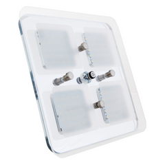 Camec 040310 LED Square Crystal Ceiling Light with Touch Button