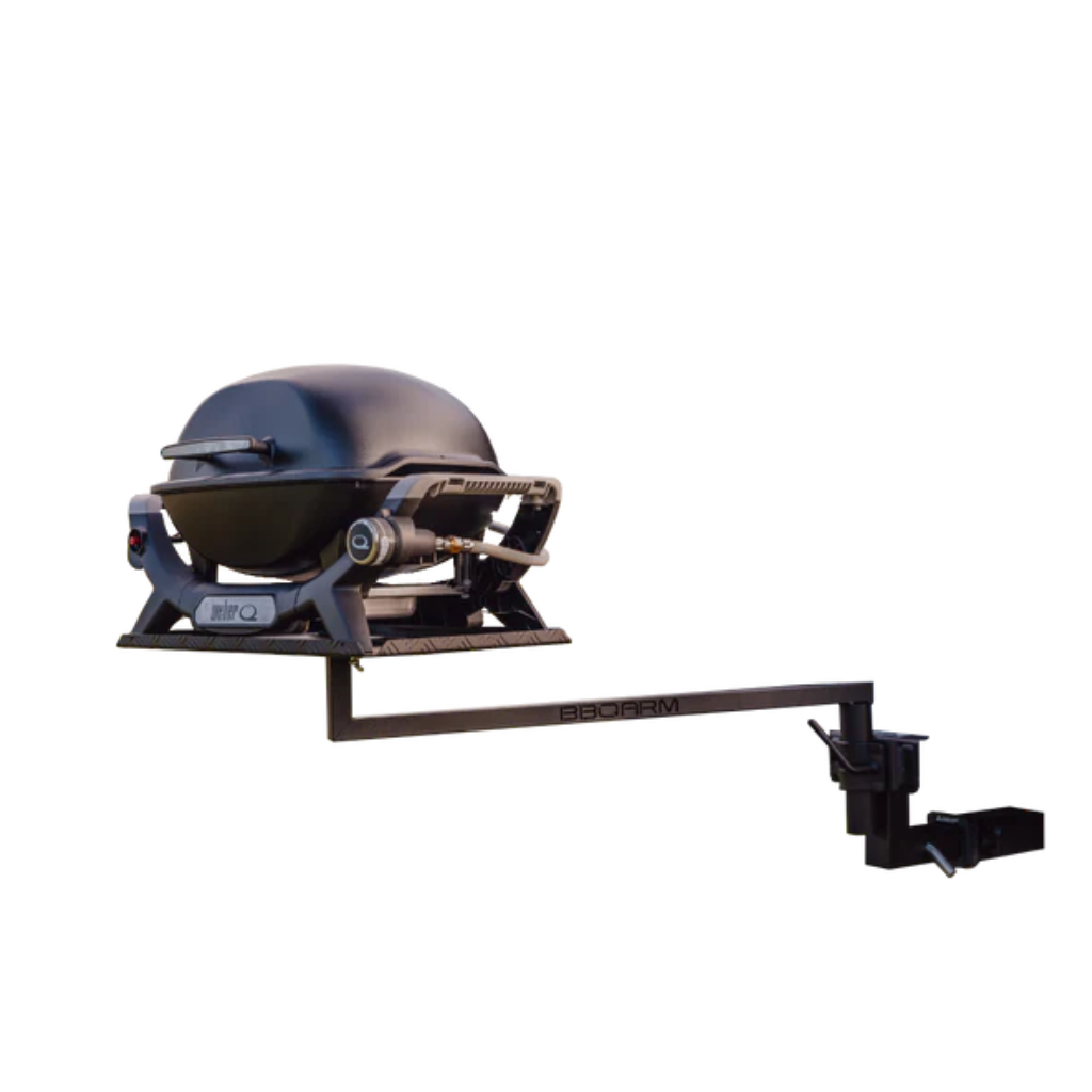BBQARM BQA650-TRAYREGBLK-VTM Black Regular Tray With 650mm Arm & Vehicle Tow Hitch