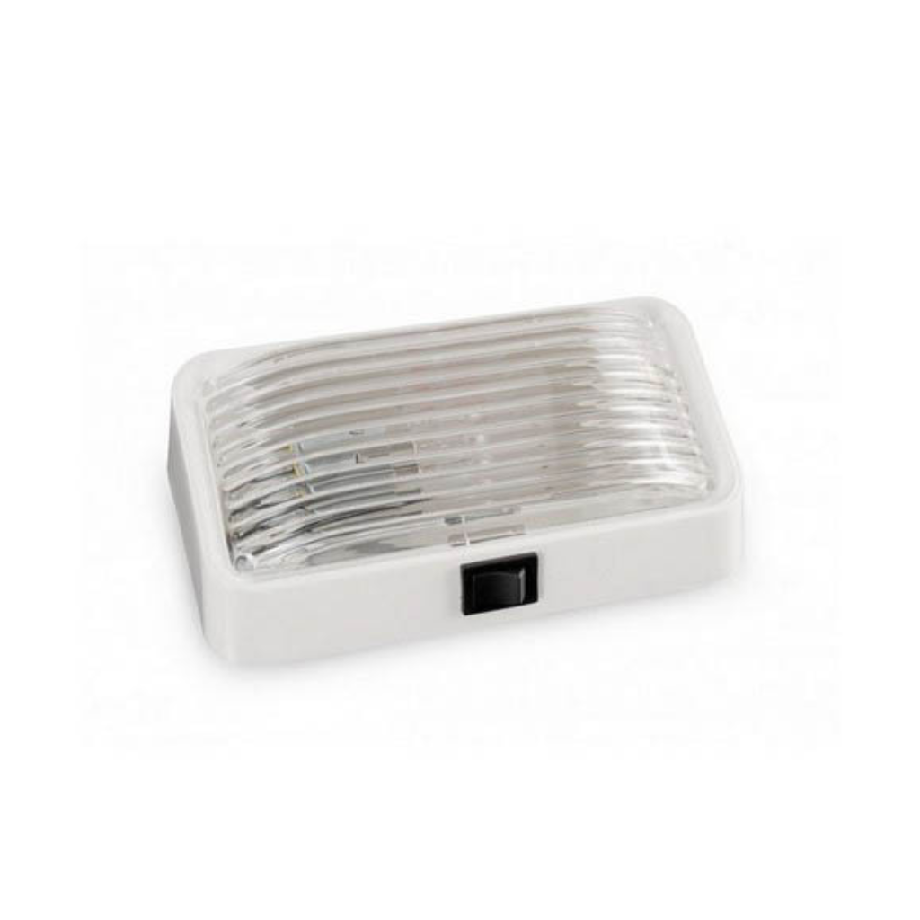 Bargman 3078517 12V White Base Clear Lens Porch Light