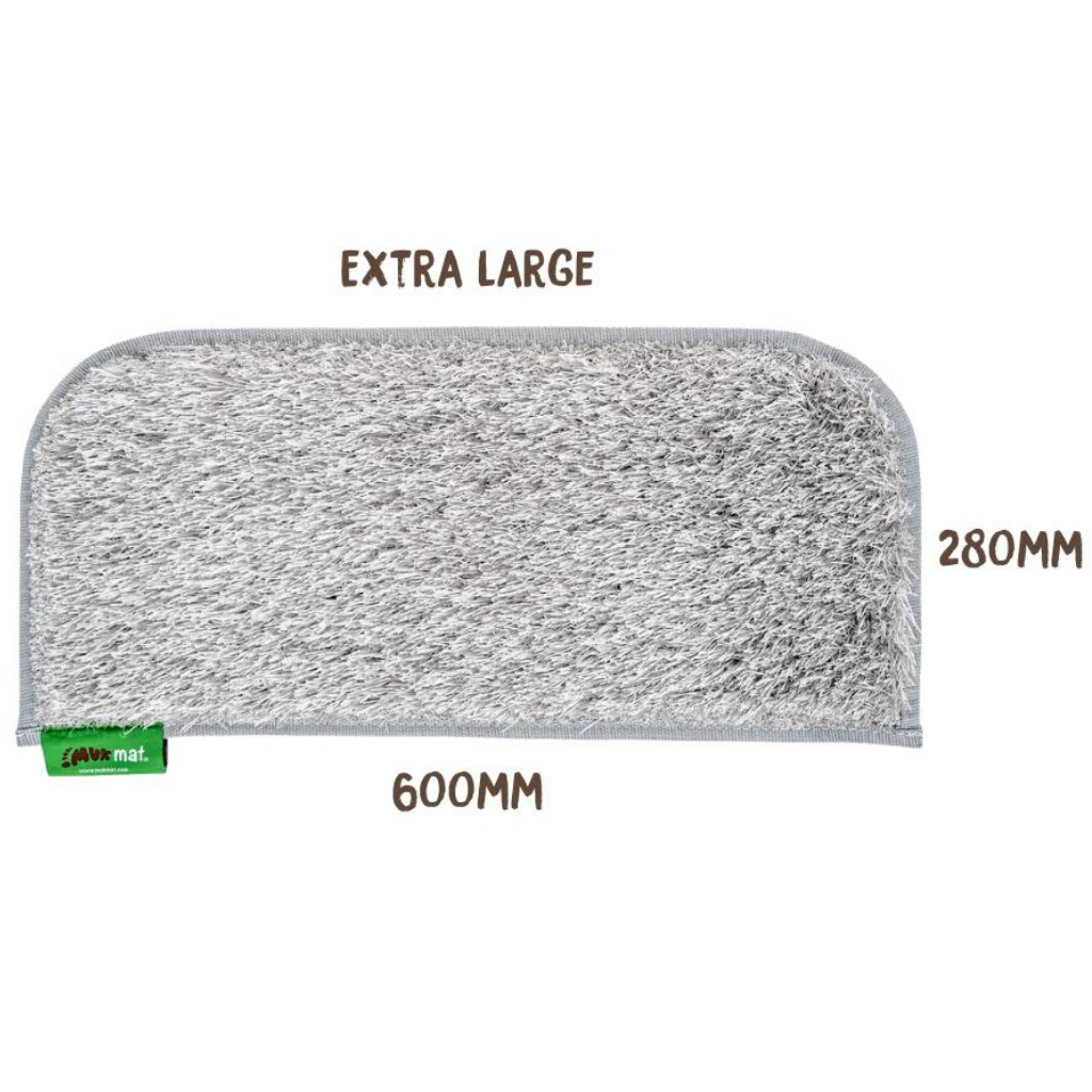Muk Mat Light Grey Caravan Step 60 x 28cm Grey Trim