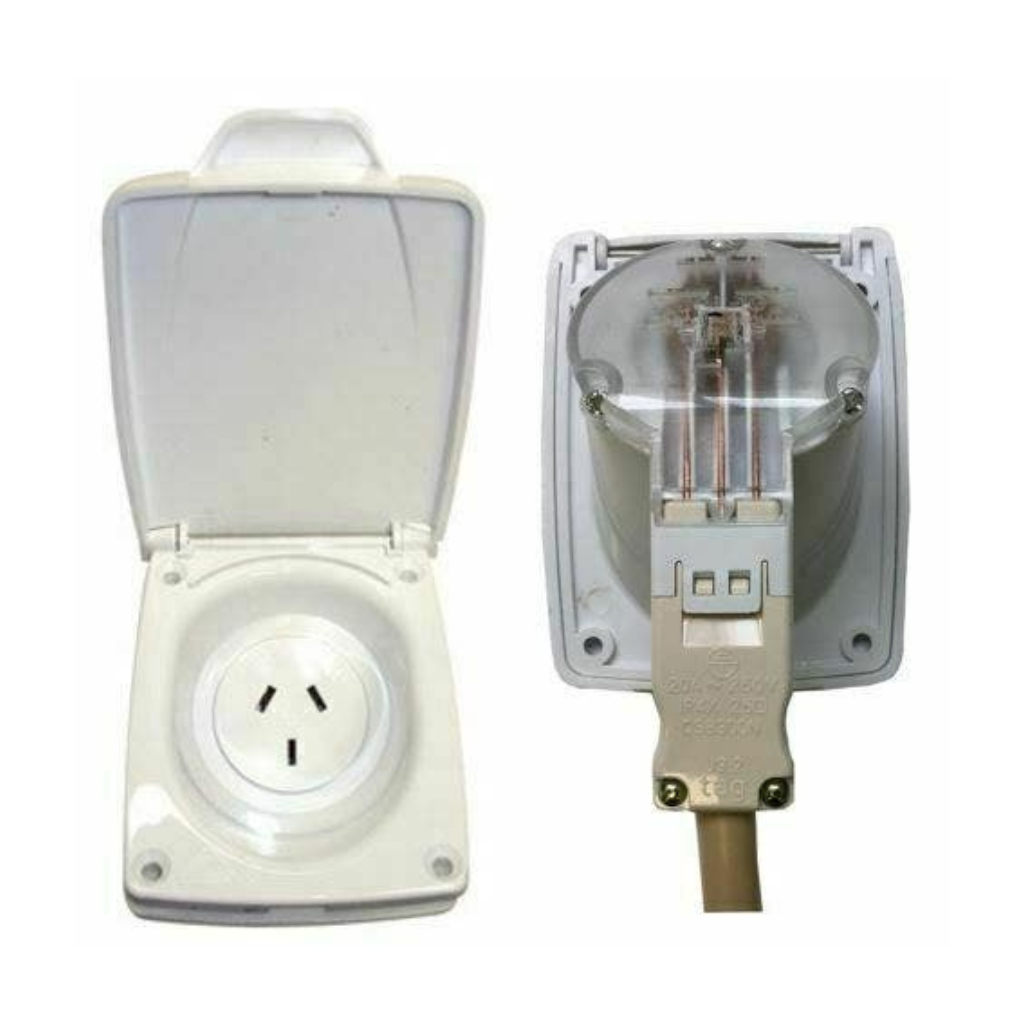 CMS 500-04310 White 10A Power Outlet