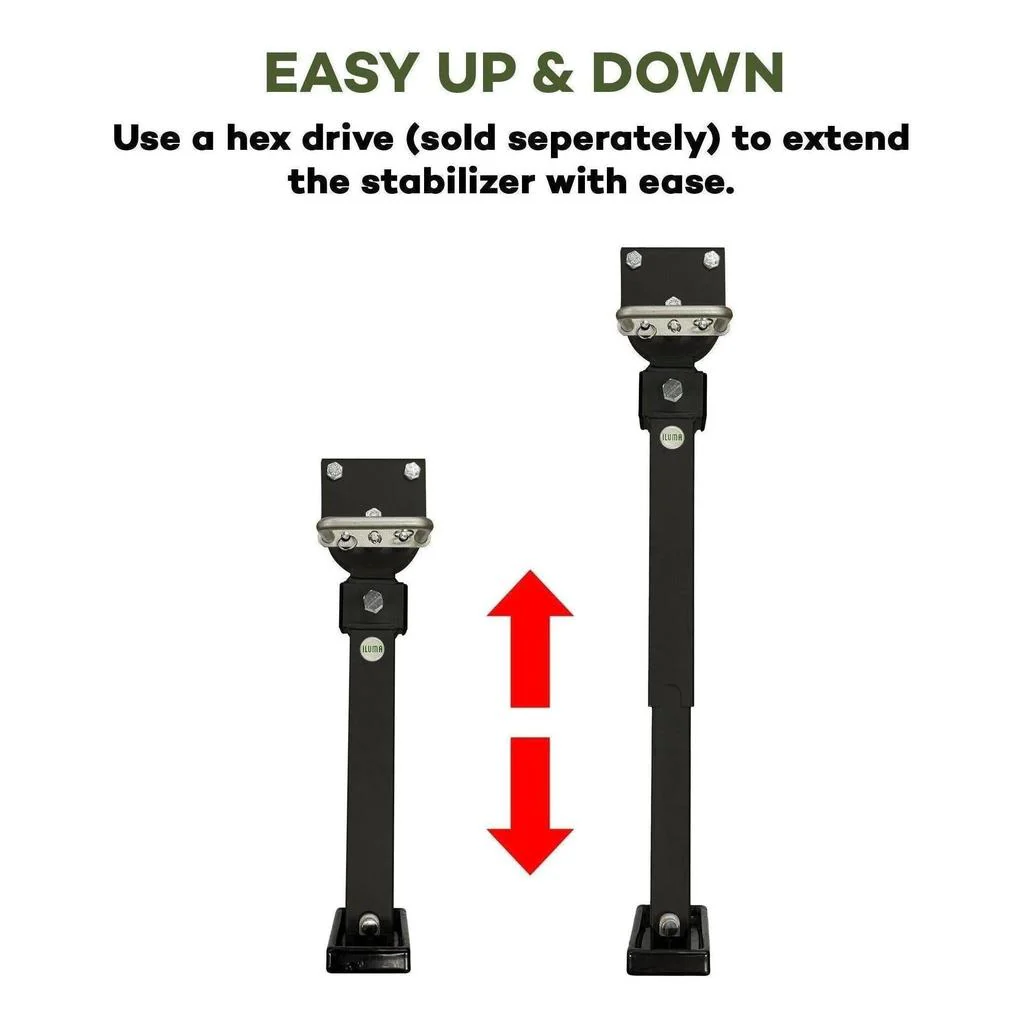 Iluma 420mm Black Drop Down Stabiliser Leg