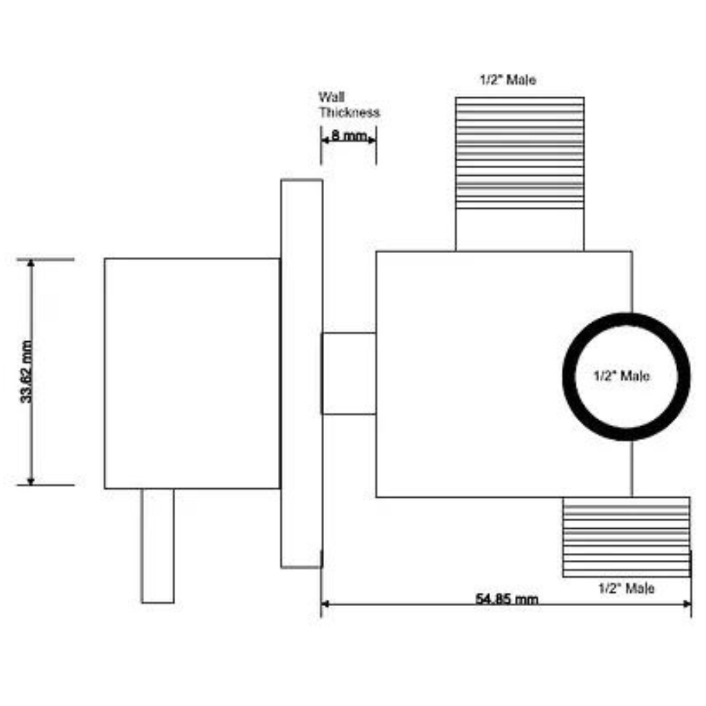 Topargee SKC002 Showermiser Chrome In-Wall (No Mixer)