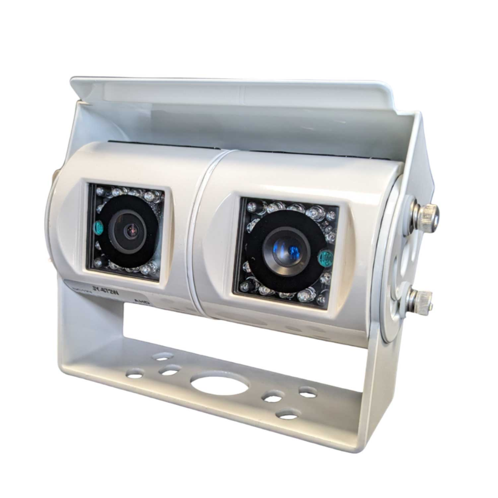 Safety Dave 7" Mirror Monitor White Dual Camera Kit