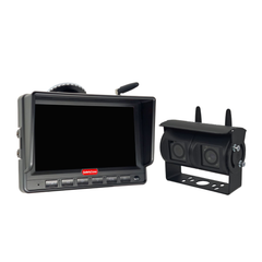 Safety Dave Wireless AHD Rear Vision Kit - 7" Mirror Monitor & Black Dual Camera