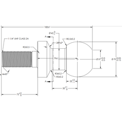 TAG UNT011 70mm Tow Ball