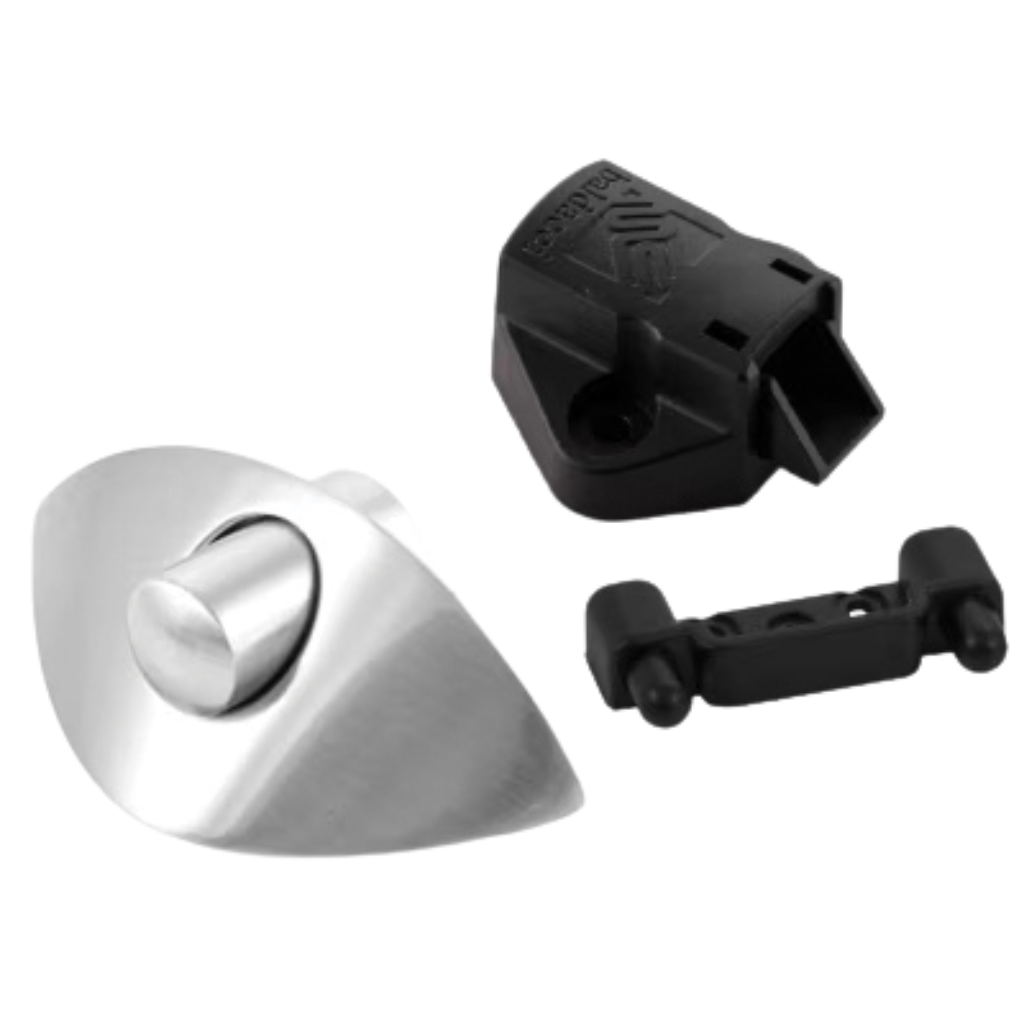 Shell Lock Push Handle Kit Brushed Nickel
