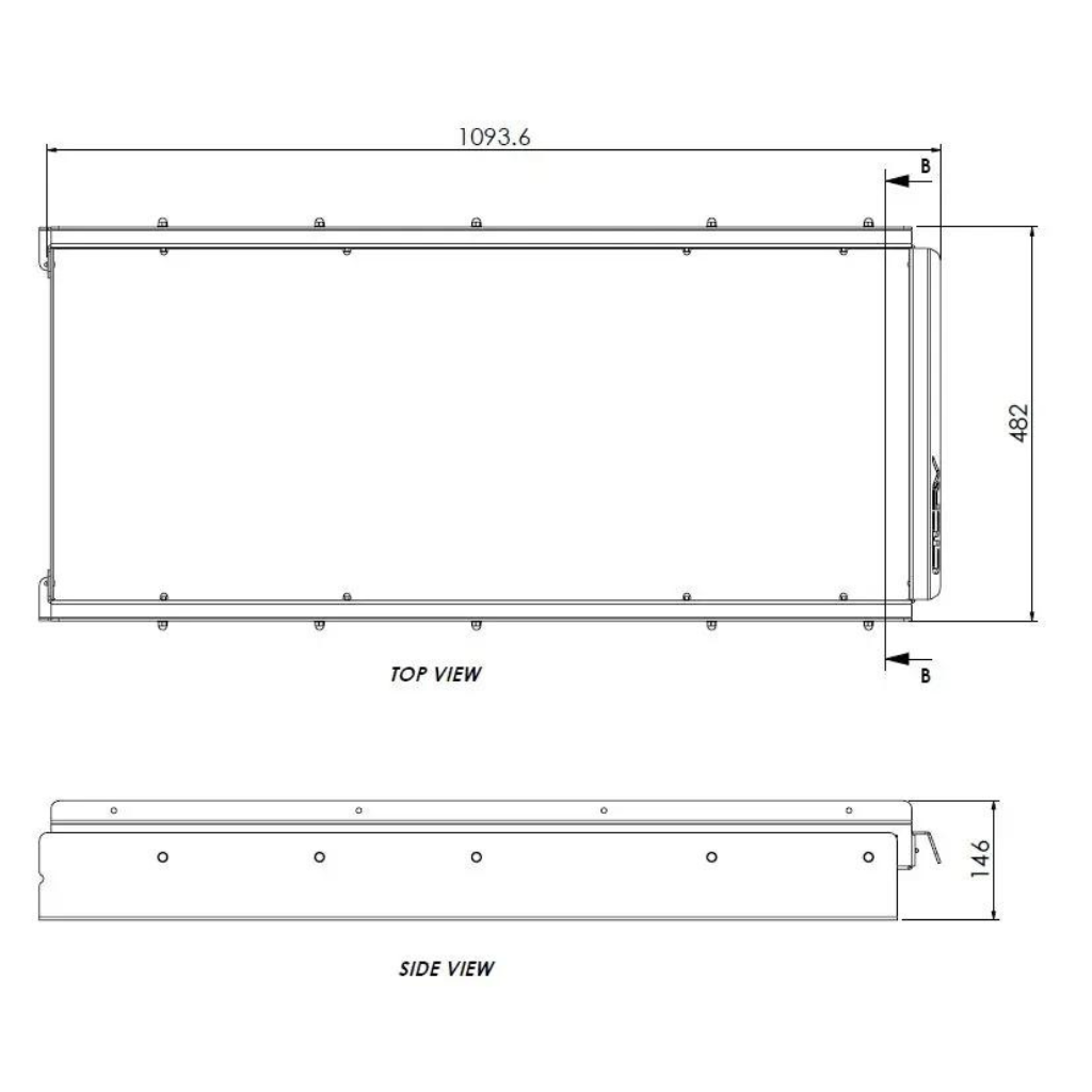 Coast RV 250-07400 Slide Out Tray - 1050mm x 475mm