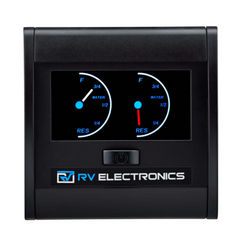 RV Electronics Black Standard LCD Double Water Gauge