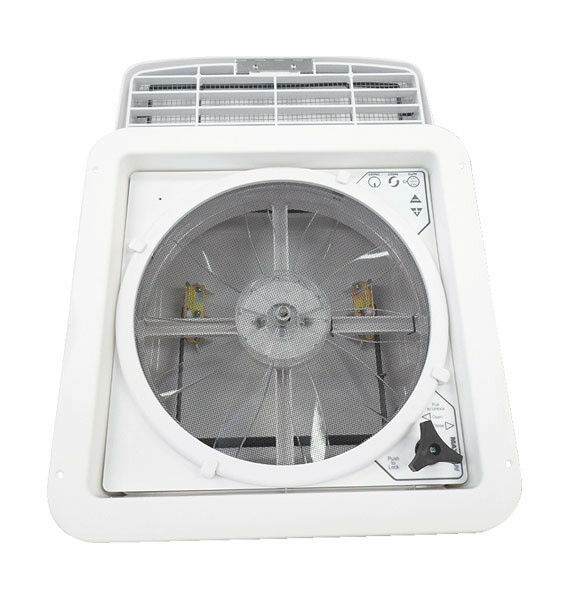 Maxxfan Deluxe with Rain Dome, Thermostat & Manual Lift (14)