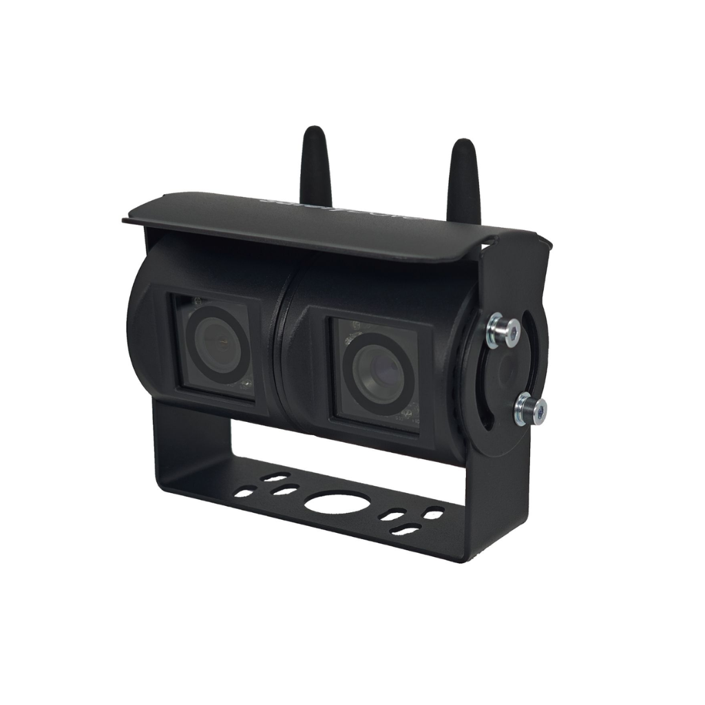 Safety Dave Wireless AHD Rear Vision Kit - 7" Mirror Monitor & Black Dual Camera