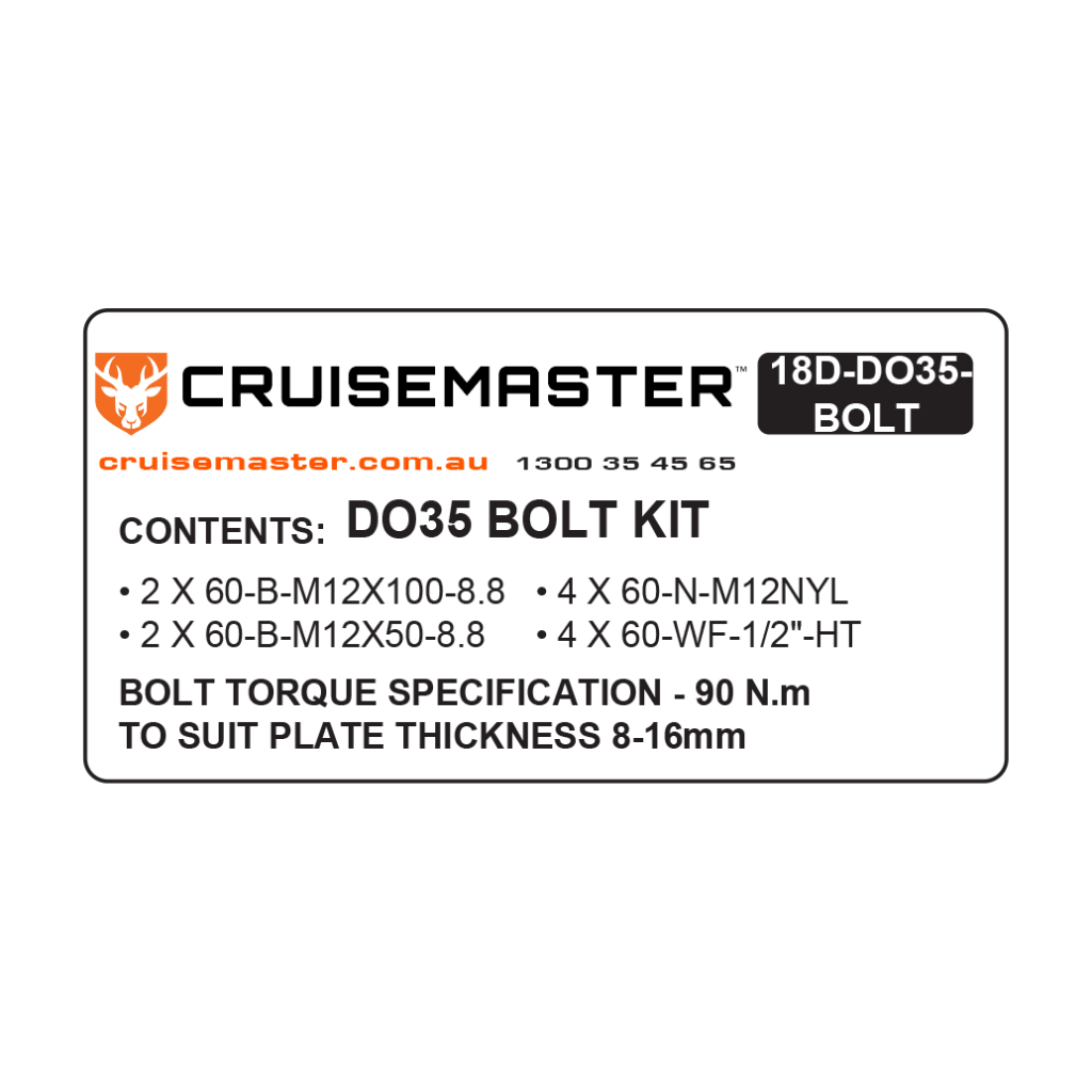 Cruisemaster D035 V3 Mounting Bolt Kit