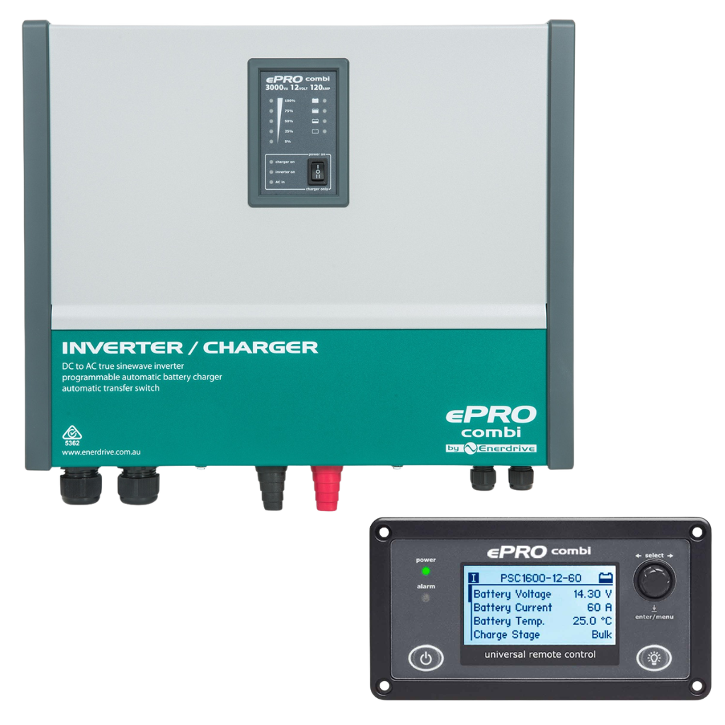 Enerdrive EPC-3000-12-KIT ePRO Combi 12V 3000W/120A with Remote